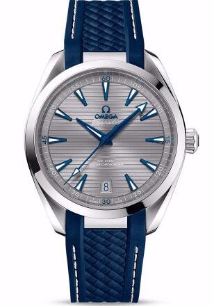 Fr the eye-catching blue color, this replica Omega watch reminds of the blue ocean.