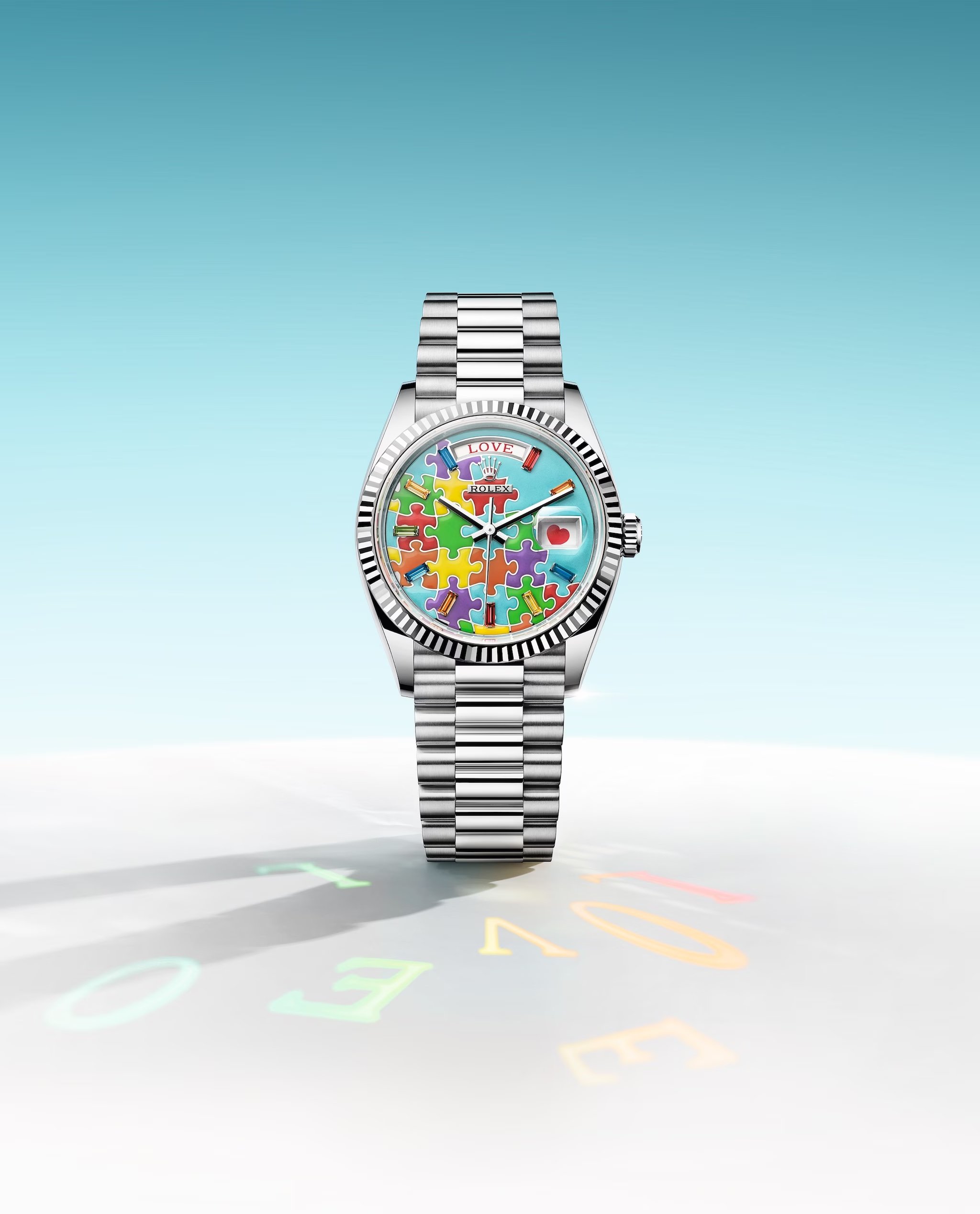 Best Quality Replica Rolex Day-Date 36 Jigsaw Puzzle-motif dial